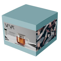 Tea set packaging with VIVA branding on a light gray background.  The Spice & Tea Shoppe