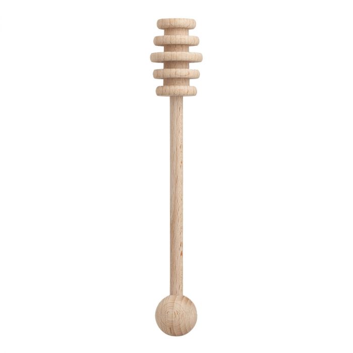 Tea Accessories - Beechwood Honey Dipper - THE SPICE & TEA SHOPPE