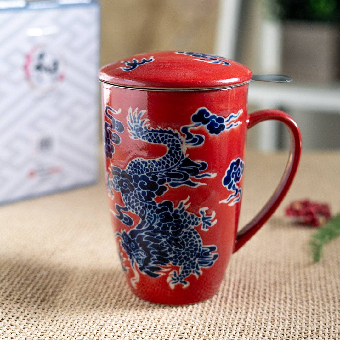 Oriental Dragon Mug with Infuser