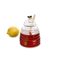 Glass Honey Jar with Lid and Honey Dipper