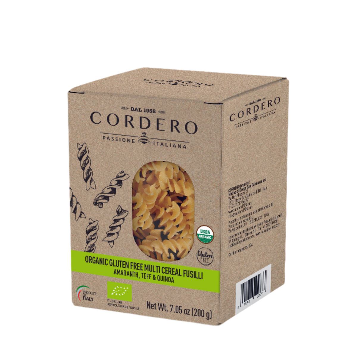 Cordero - Multicereal Fusilli - Gluten Free and Organic_the spice and tea shoppe