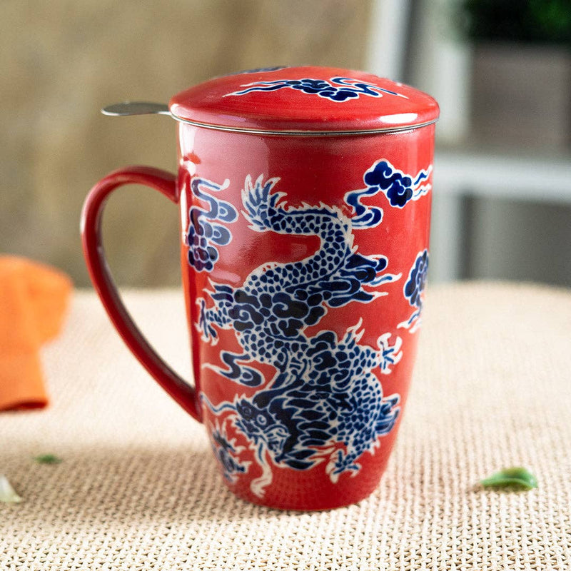 Oriental Dragon Mug with Infuser