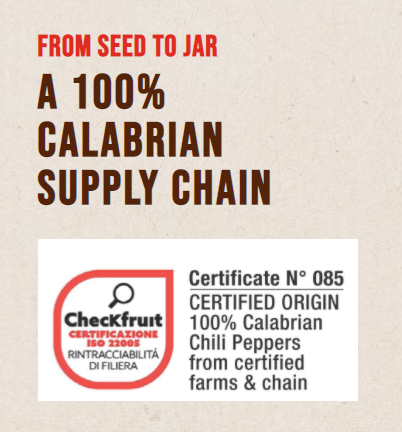 100% calabrian chili pepper guarentee