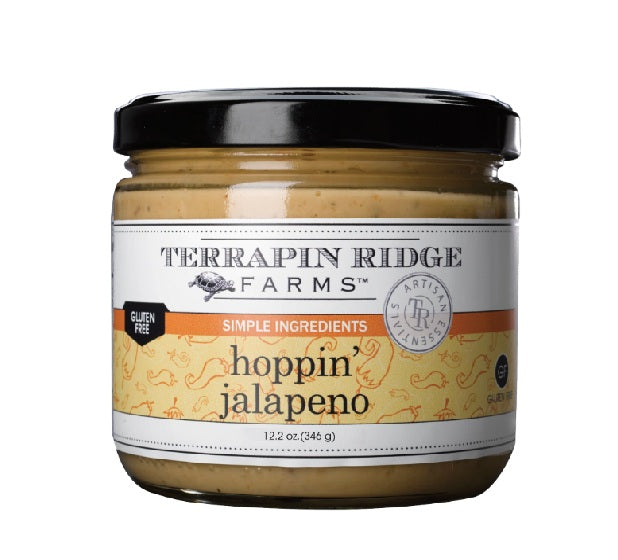 Jar of Terrapin Ridge Farms hoppin' jalapeno spread on a white background at The Spice & Tea Shoppe