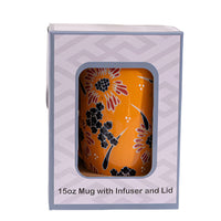 15oz Mug with Infuser and Lid packaging on a white background. The Spice & Tea Shoppe