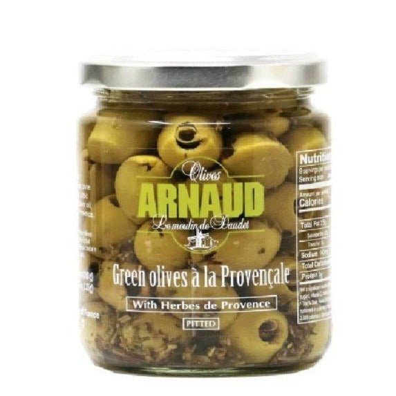 Gourmet Foods - Arnaud - Pitted Green Olives with Herbes de Provence - THE SPICE & TEA SHOPPE