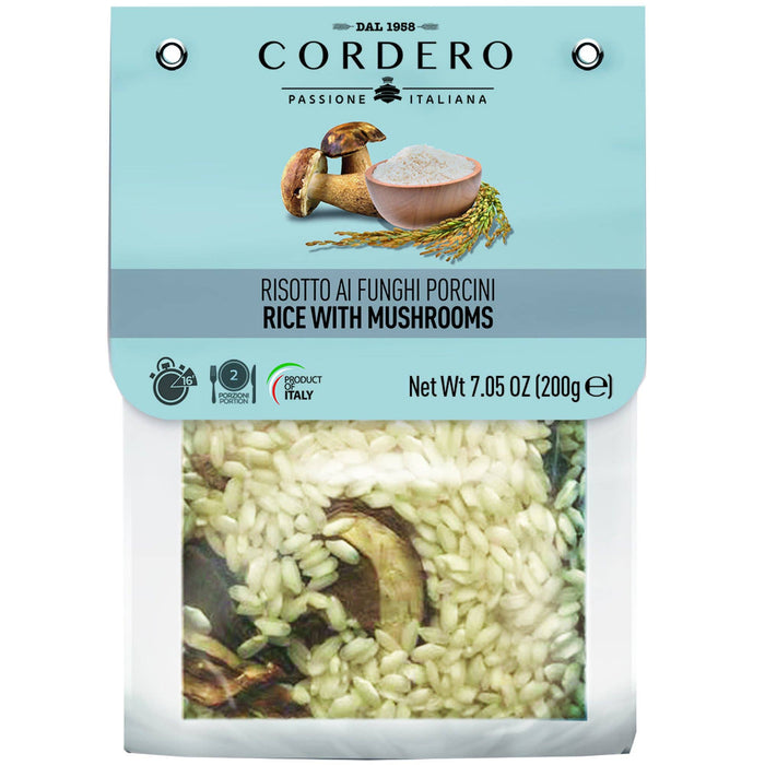 Cordero rice with mushrooms packaging on a white background at The Spice & Tea Shoppe