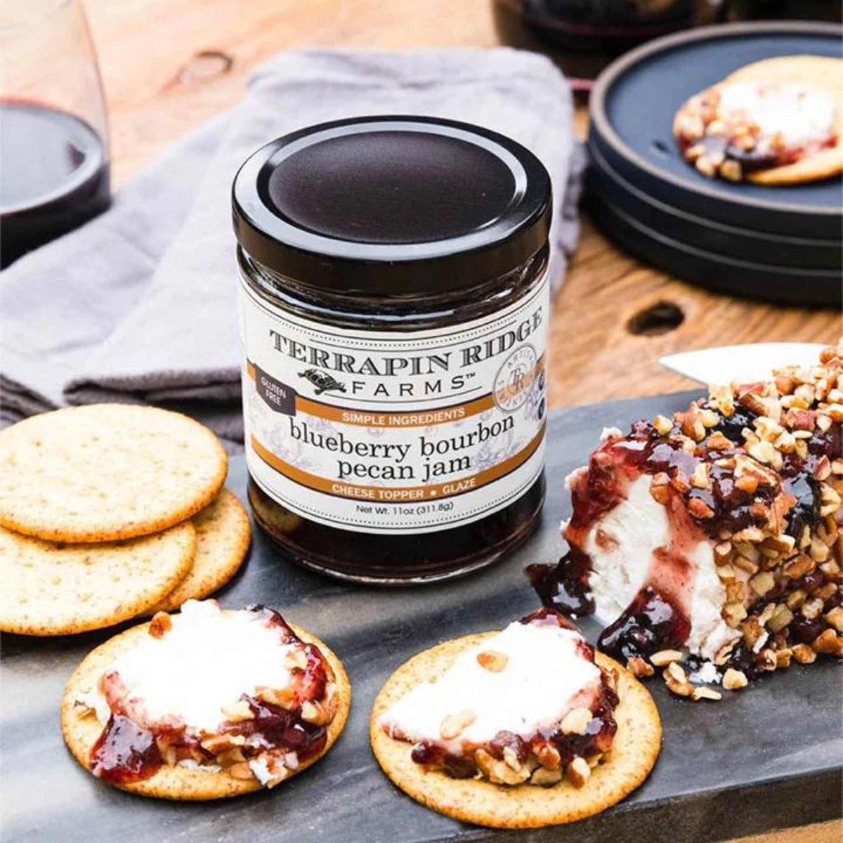 Gourmet Foods - Blueberry Bourbon Pecan Jam - THE SPICE & TEA SHOPPE