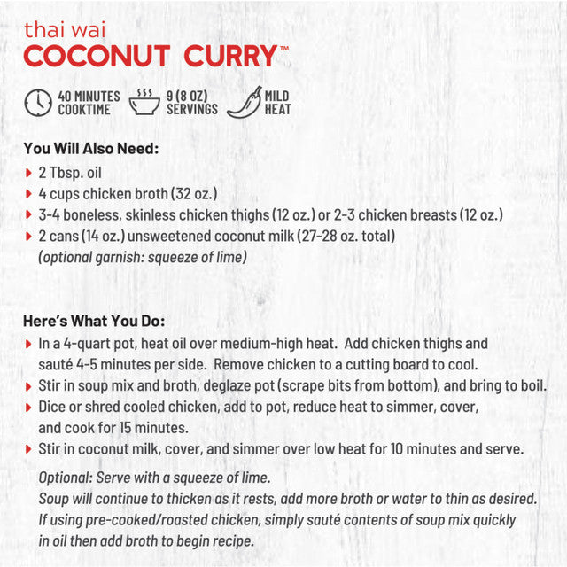 Gourmet Foods - Coconut Curry Soup Mix - THE SPICE & TEA SHOPPE