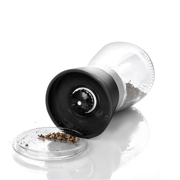 Spice Accessories - Glass Spice Grinder - Black and Stainless - THE SPICE & TEA SHOPPE