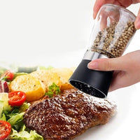 Spice Accessories - Glass Spice Grinder - Black and Stainless - THE SPICE & TEA SHOPPE