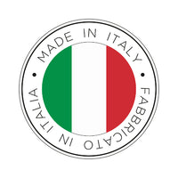 Made in Italy logo with colors of the Italian flag presented in a cicular design